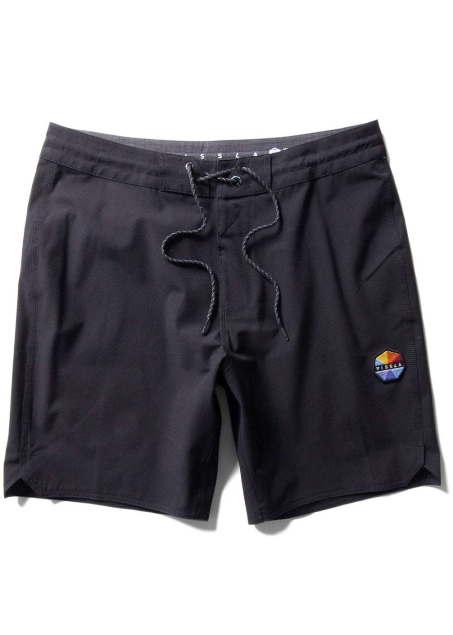 Men * | Solid Sets 18.5 Boardshorts For Men Vissla Attractive Black