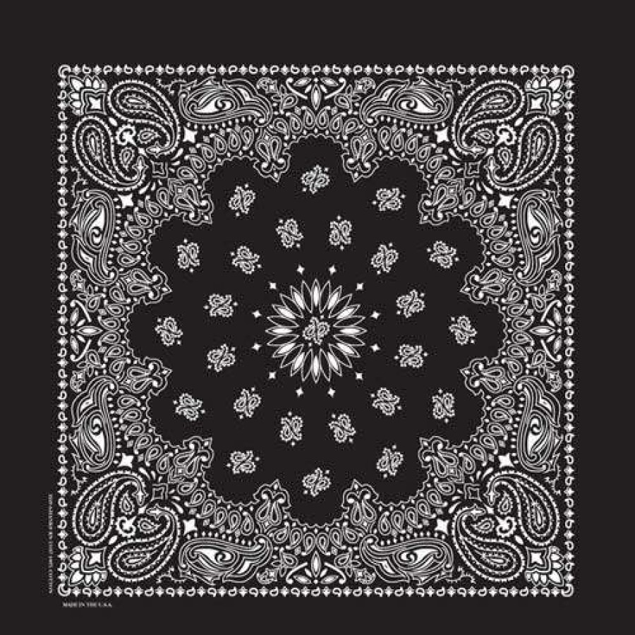 Men * | Paisley Bandana Carolina Bandana Best Price Black