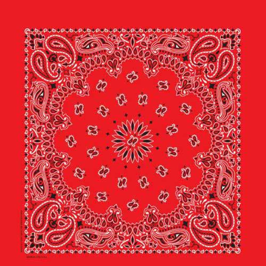 Men * | Paisley Bandana Carolina Bandana Sale Online Red