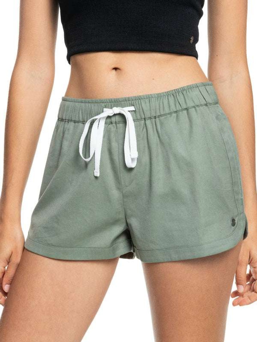 Women * | New Impossible Love Elasticized Shorts Roxy 100% Guarantee