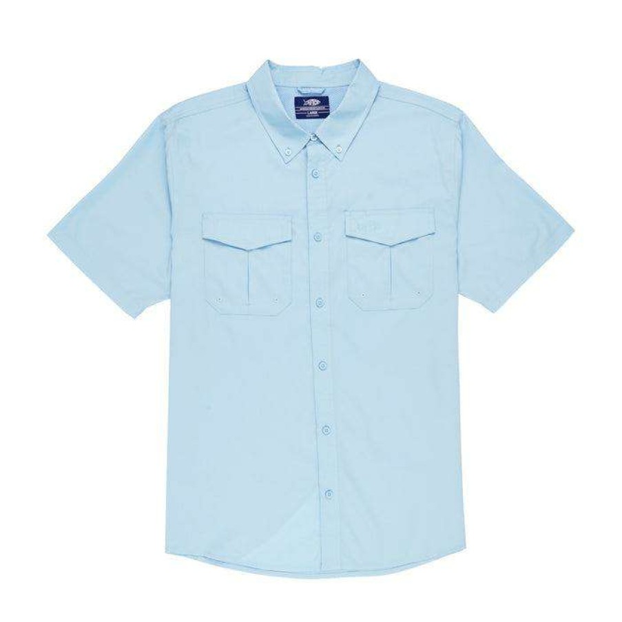 Men * | Rangle Ss Vented Fishing Shirt For Men Aftco Cheap Online