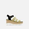 Women * | Joanie Iii Ankle Strap Wedge Sandals For Women Sorel 100% Guarantee Olive Shade/White