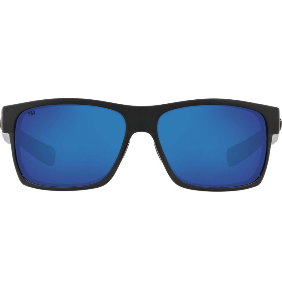 Men * | Half Moon Sunglasses Costa Del Mar Best Price Shiny Black Matte Black / Blue Mirror