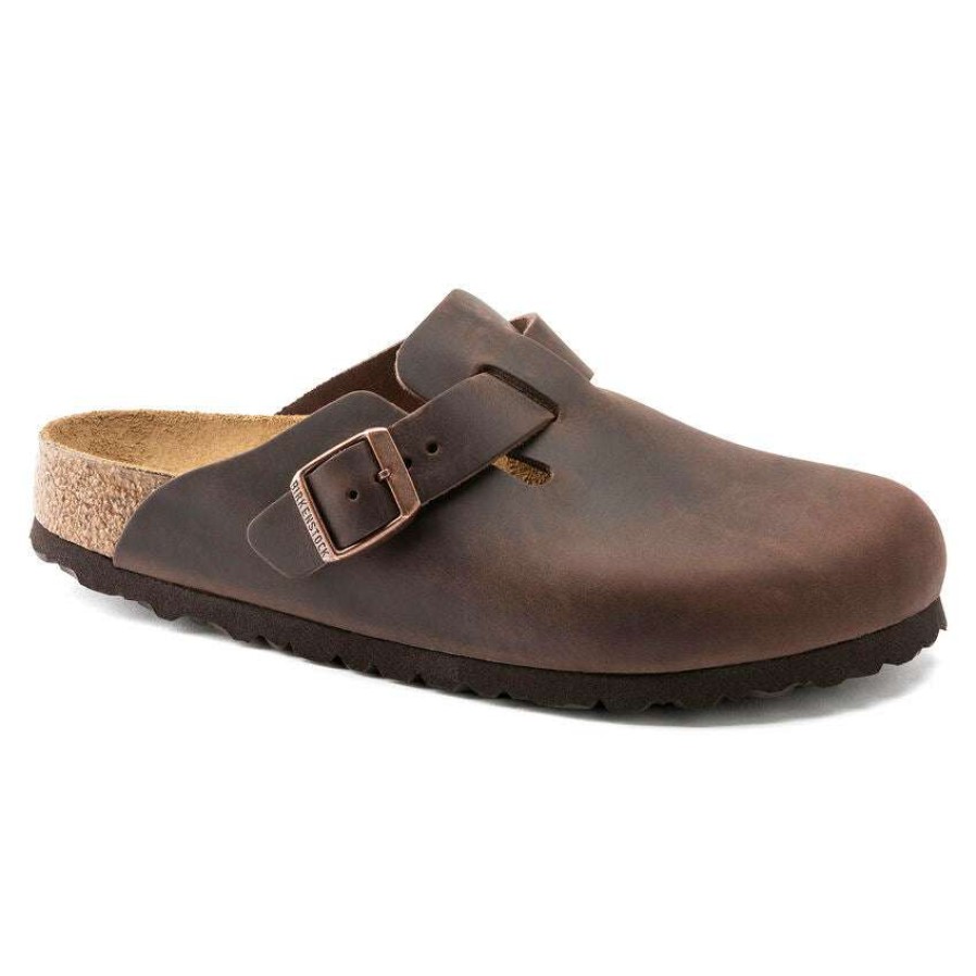 Men * | Boston Oiled Leather Clogs (Regular) Birkenstock Best Sale