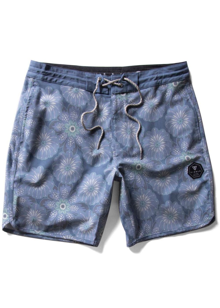 Men * | Kerikeri 17.5 Boardshort For Men Vissla Crazy Deals Harbor Blue