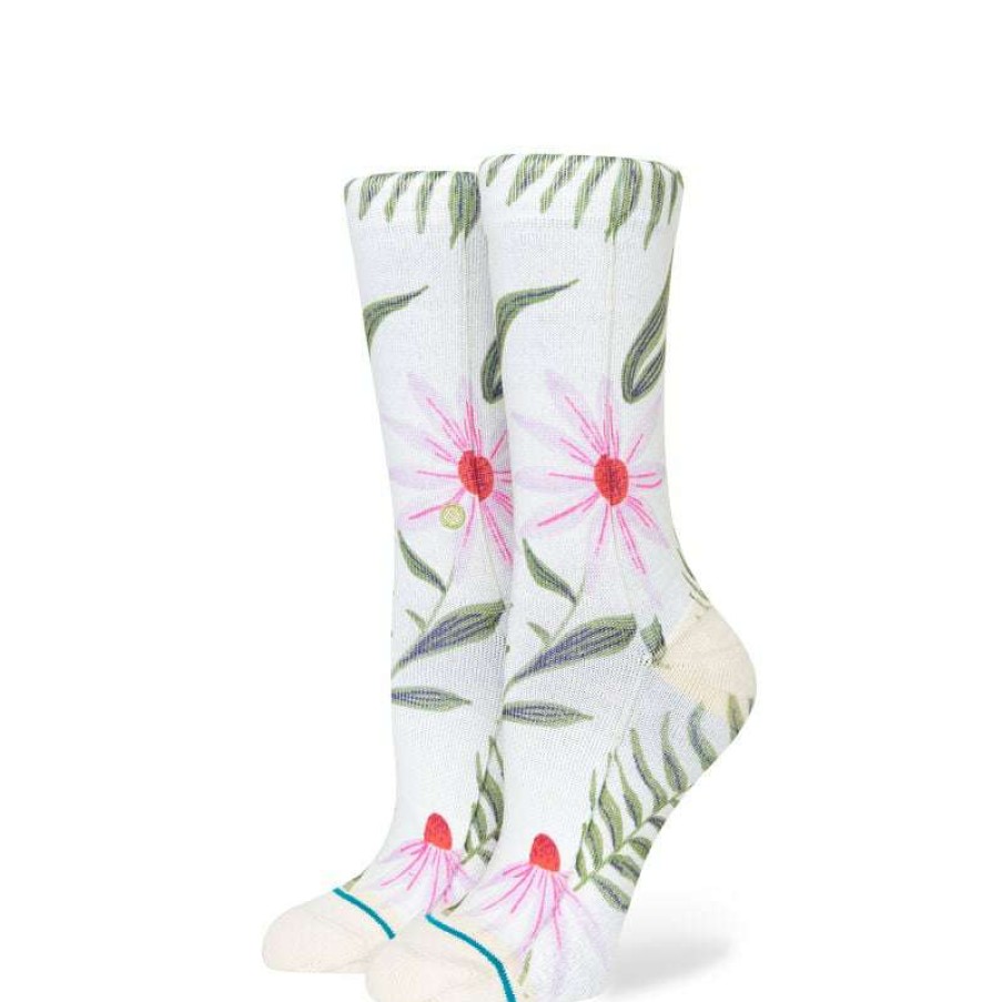 Women * | Flaunt Crew Socks For Women Stance Outlet Off White