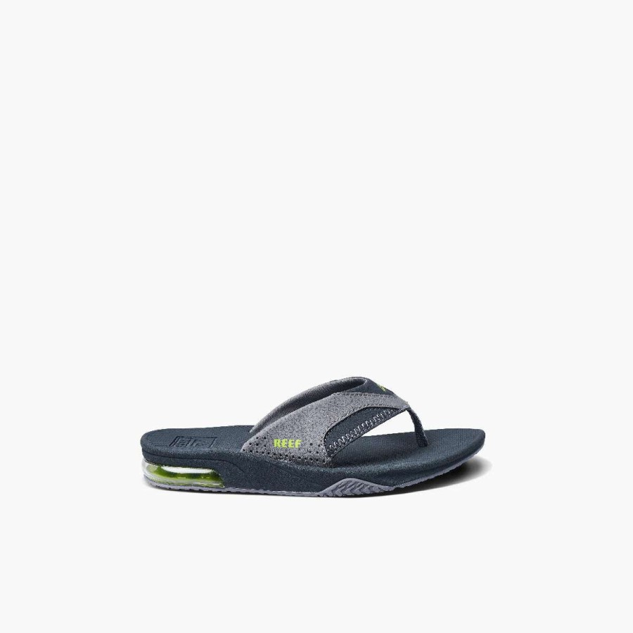 Kids * | Fanning Sandal For Kids Reef Best Price Grey/Volt