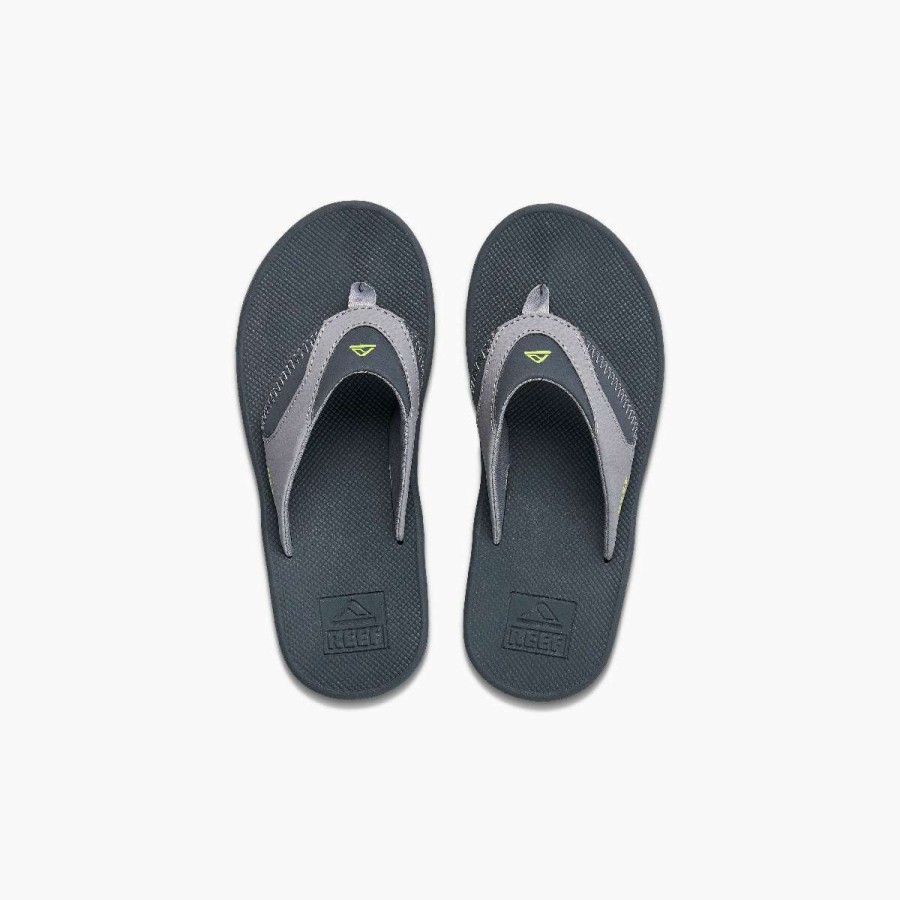 Kids * | Fanning Sandal For Kids Reef Best Price Grey/Volt