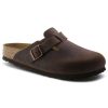 Men * | Boston Soft Footbed Leather Clogs (Narrow) Birkenstock Top Sellers Habana