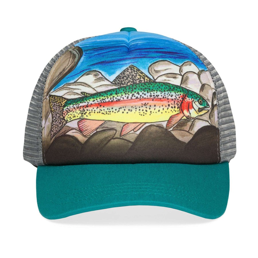 Kids * | Trucker Hat For Kids Sunday Afternoons Popular Rainbow Trout