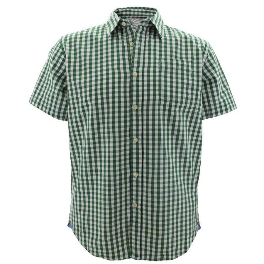 Men * | Half-Moon Threadworks Short Sleeve Oxford Shirt For Men Online Discount