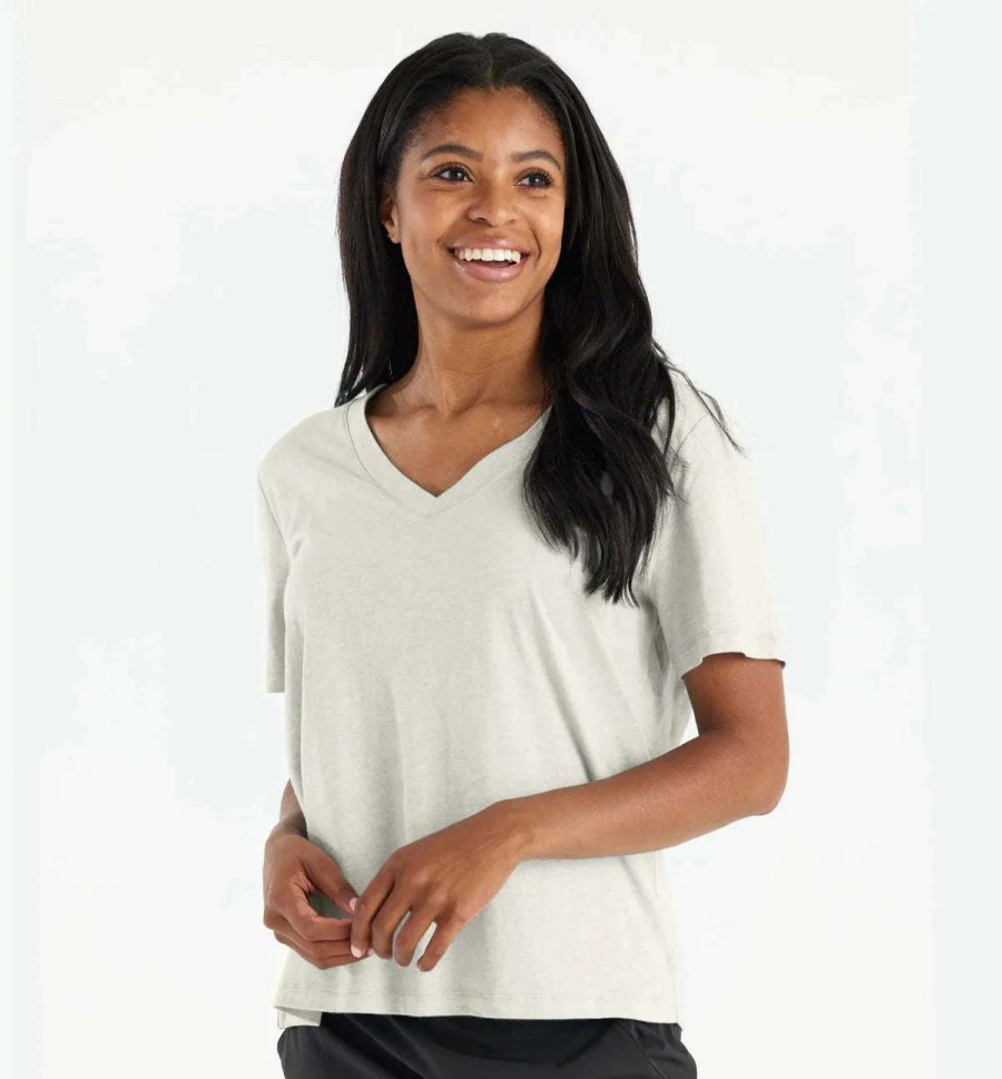 Women * | Bamboo Heritage V Neck Tee For Women Free Fly Apparel Original