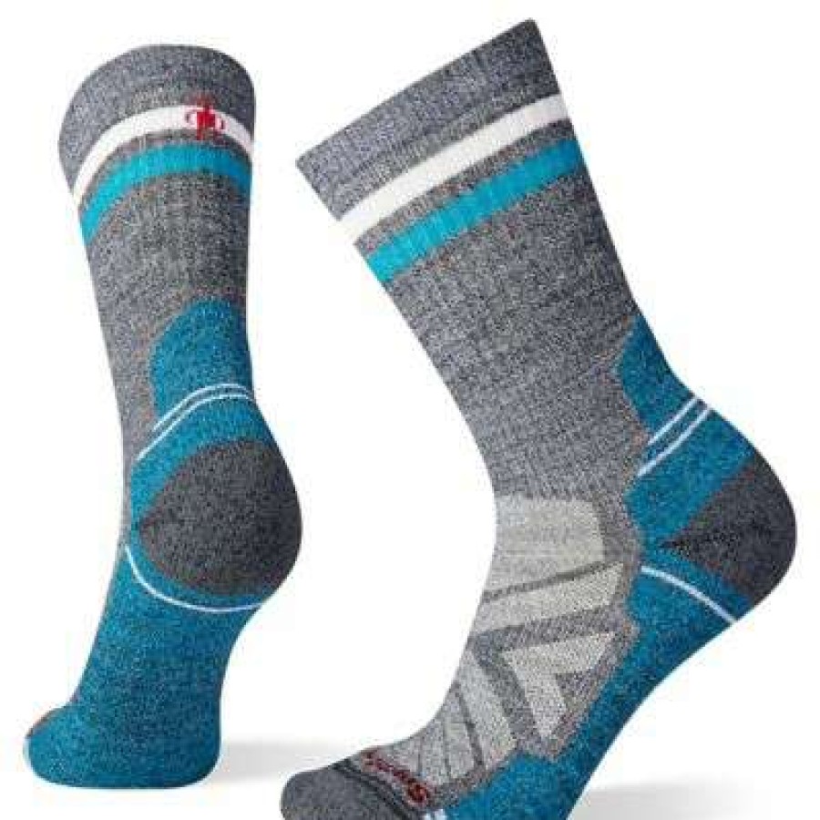 Women * | Hike Light Cushion Tube Stripe Crew Socks For Women Smartwool 100% Guarantee Charcoal/Light Gray