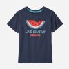 Kids * | Regenerative Organic Certified Cotton Live Simply T-Shirt For Baby Patagonia Hot Selling Live Simply Melon/New Navy