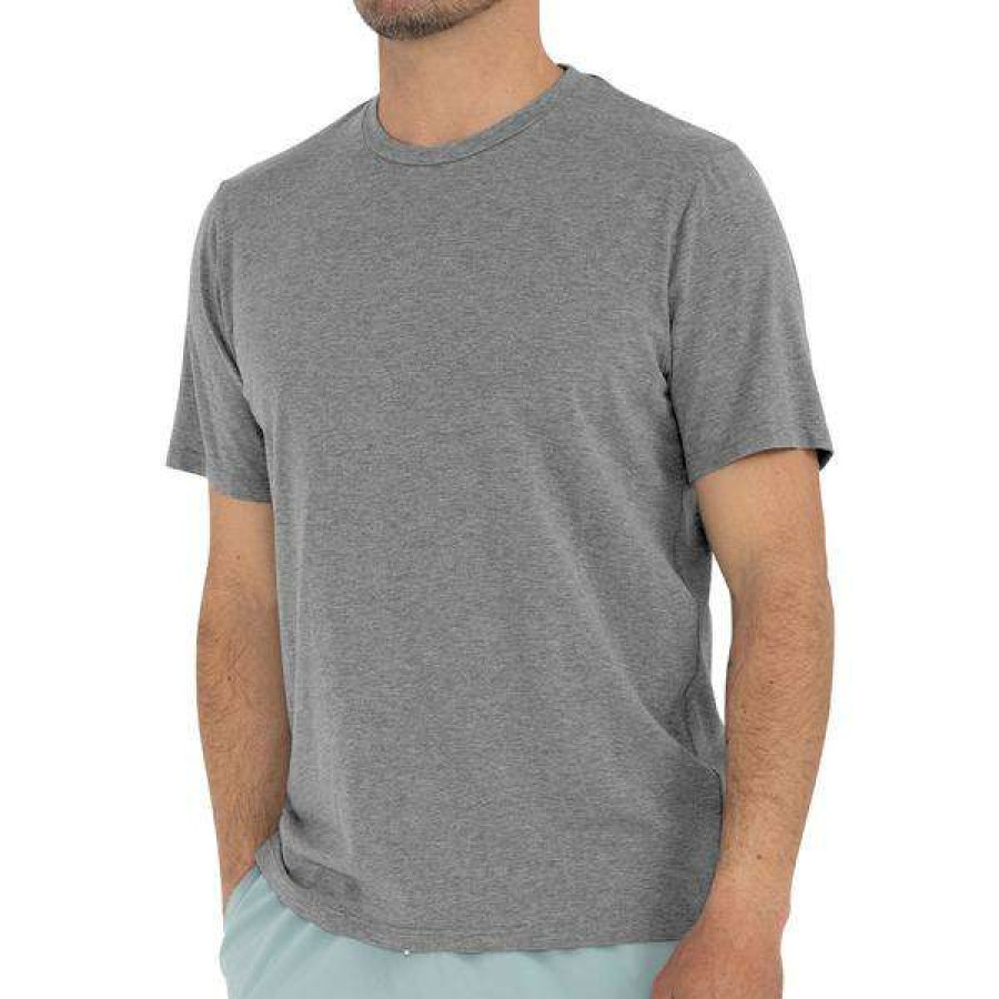 Men * | Bamboo Current Tee For Men (Past Season) Free Fly Apparel Top Sell Heather Graphite