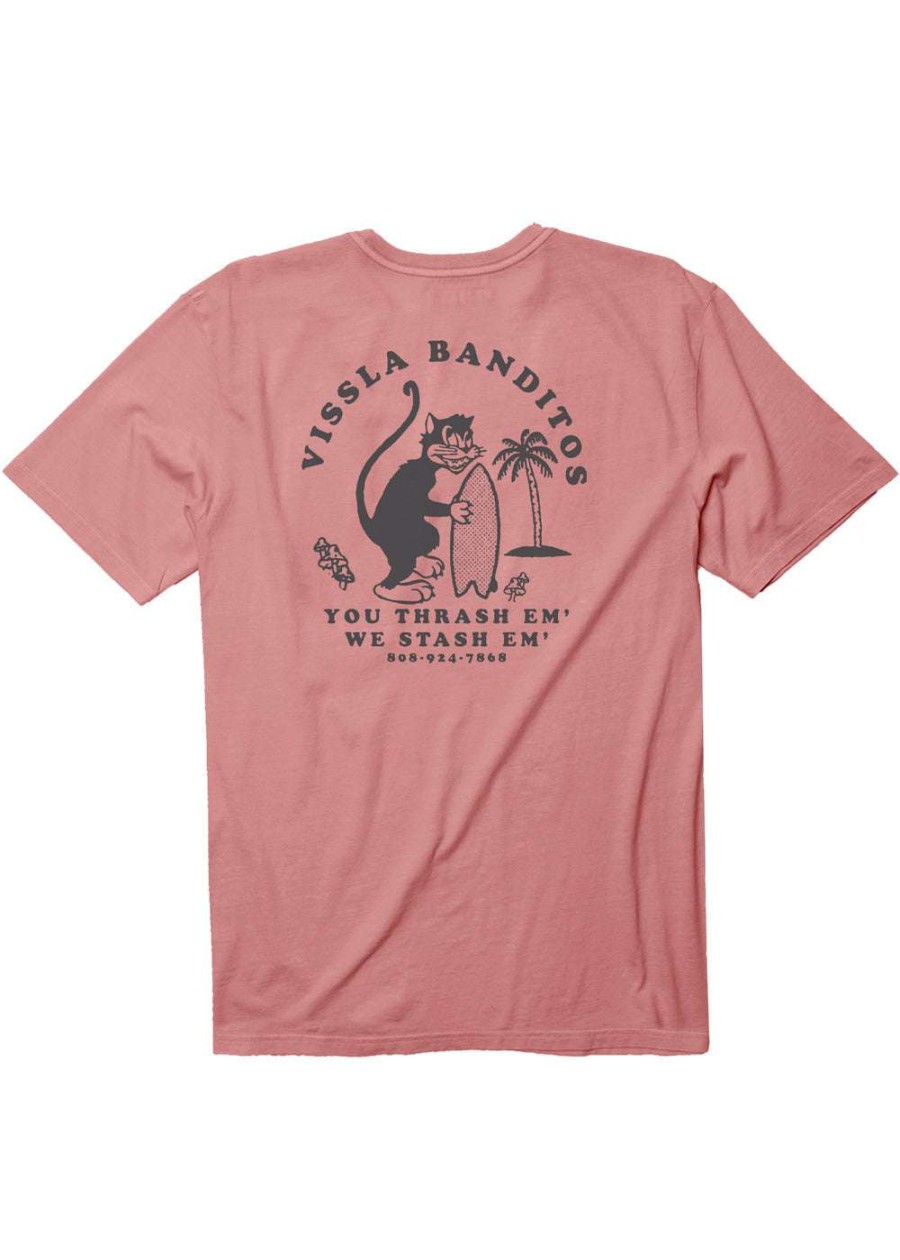 Men * | Bandito Short Sleeve Pocket Tee For Men Vissla Limited Edition Dusty Rose