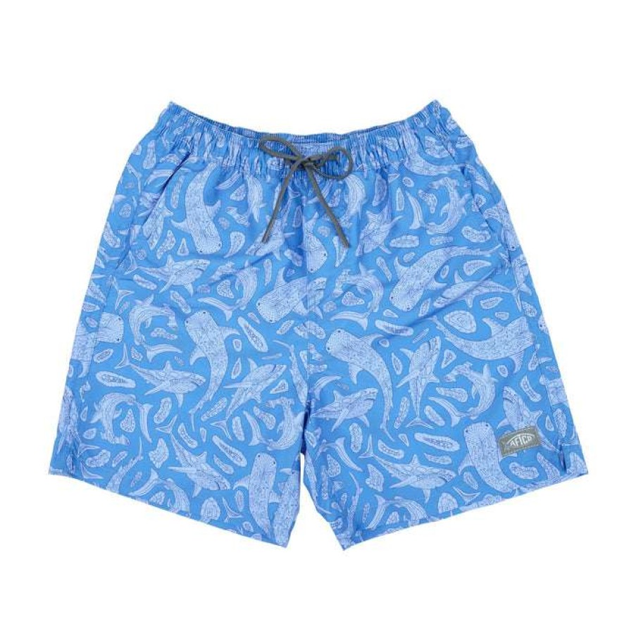 Kids * | Strike Printed Swim Shorts For Boys Aftco Flash Sale Moulting Craw