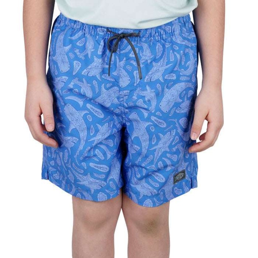 Kids * | Strike Printed Swim Shorts For Boys Aftco Flash Sale Moulting Craw