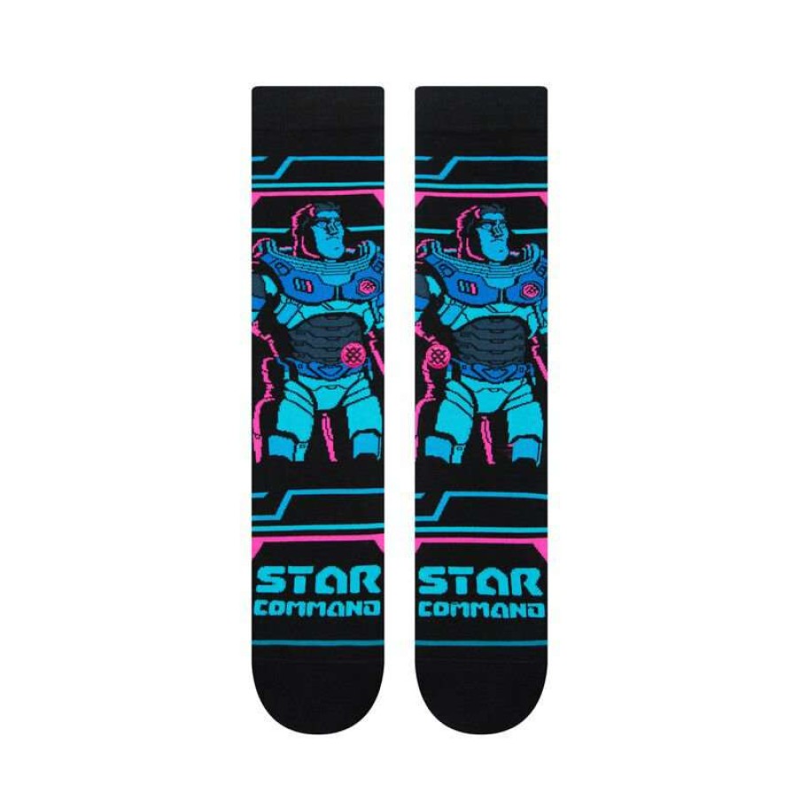 Men * | Lightyear Crew Socks For Men Stance Fire Sale Black