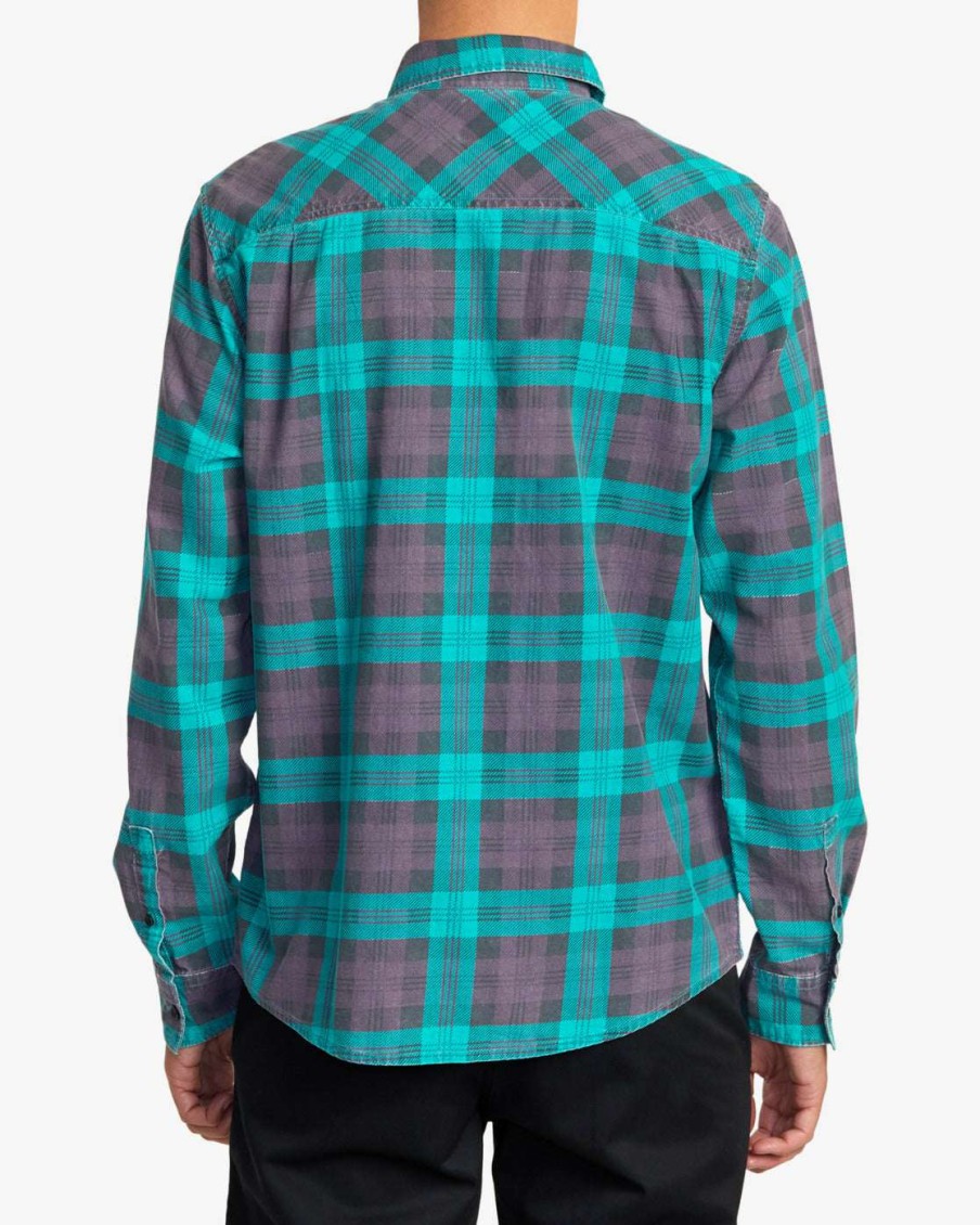 Men * | Panhandle Flannel Shirt For Men Rvca Best Price Purps