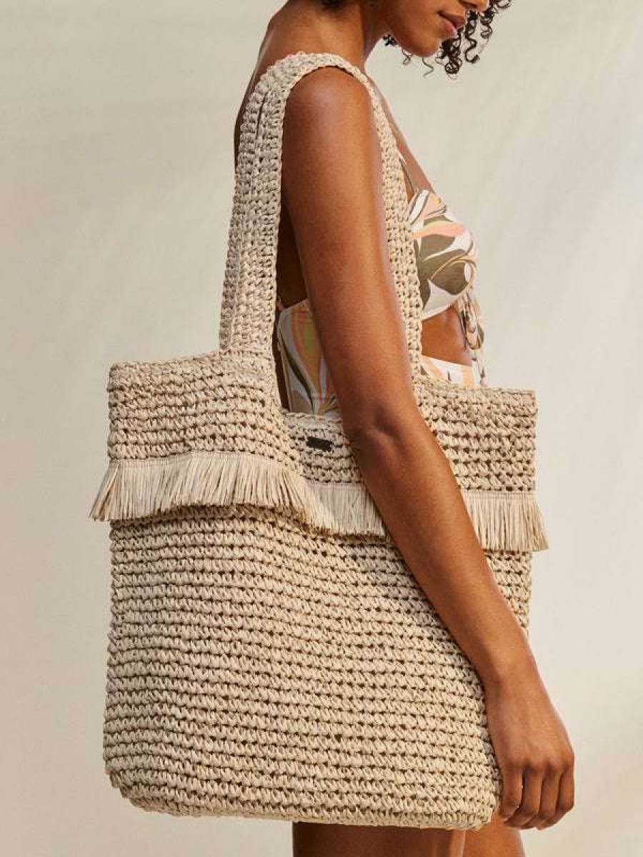 Women * | Jungle Jack Tote Bag Roxy Top Sellers Natural