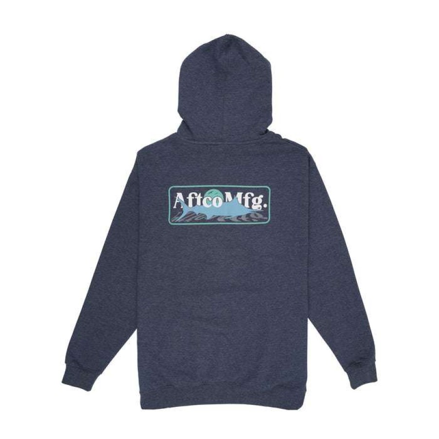 Men * | Stacked Pullover Hoody For Men Aftco 100% Guarantee Navy