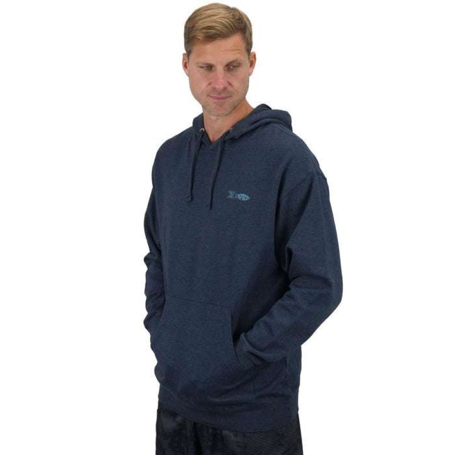 Men * | Stacked Pullover Hoody For Men Aftco 100% Guarantee Navy