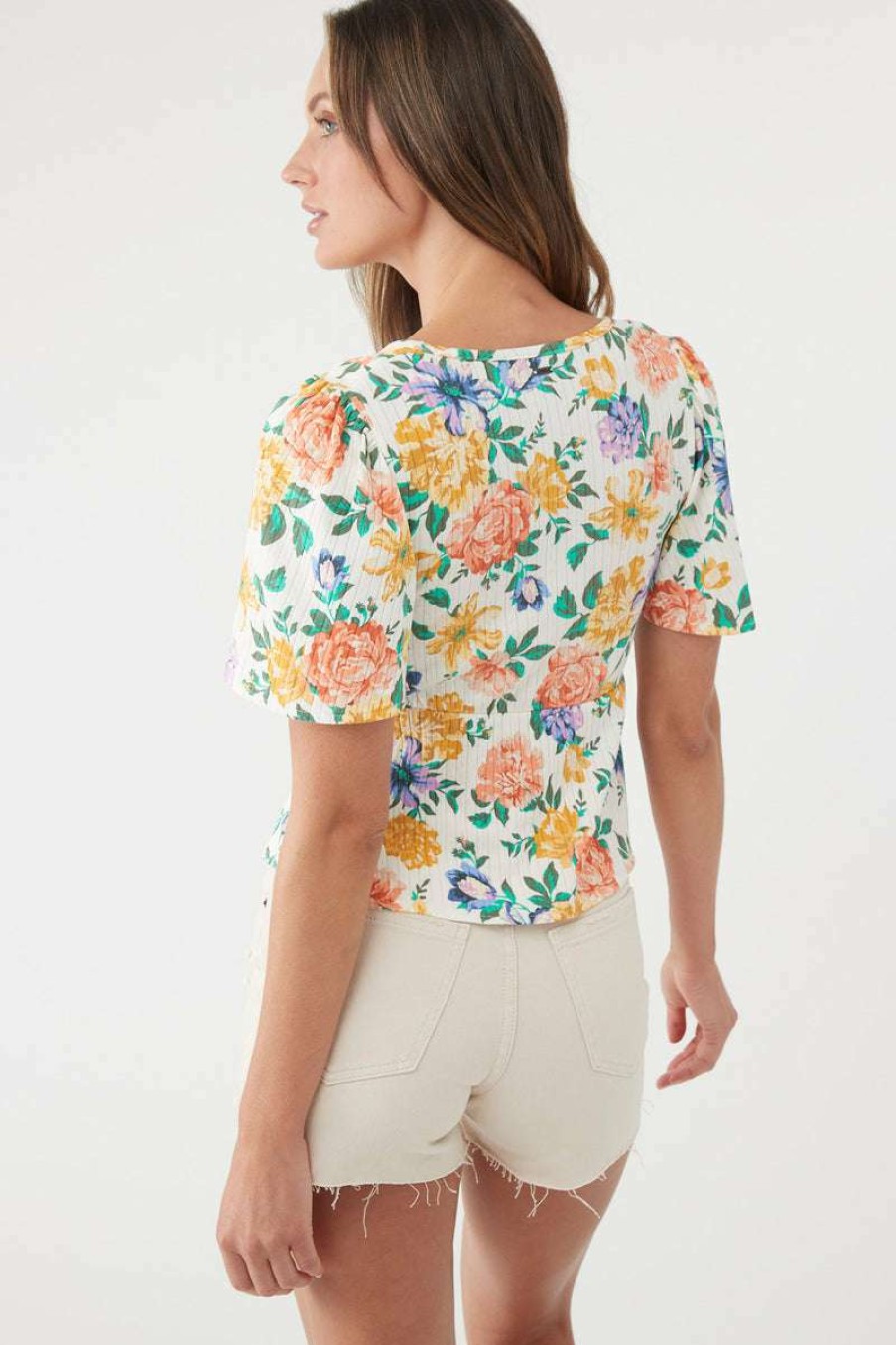 Women * | Weslin Floral Top For Women O'Neill Exclusive Design Winter White