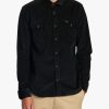 Men * | Freeman Corduroy Long Sleeve Shirt For Men Rvca Quick Delivery Black