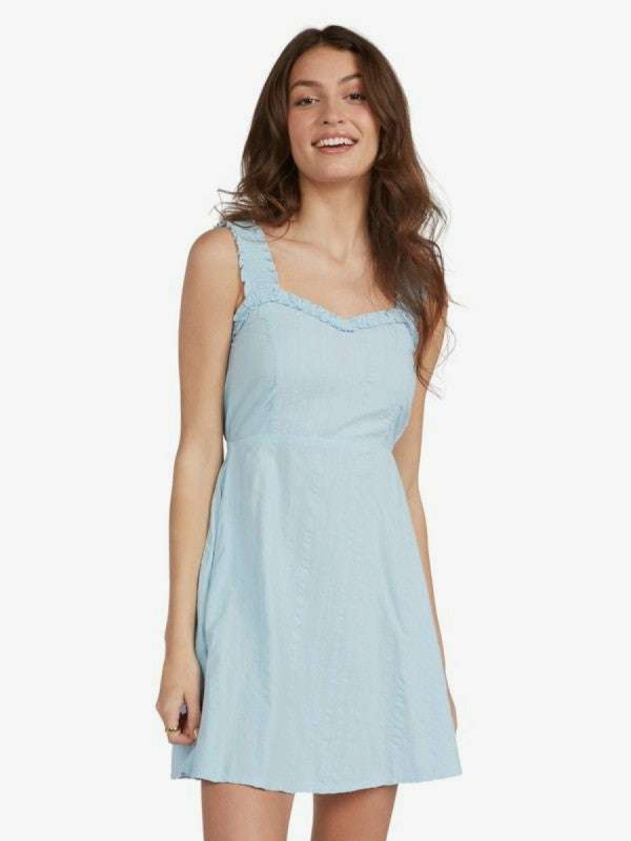 Women * | Not This Time Dress For Women Roxy Cheap Online Cool Blue