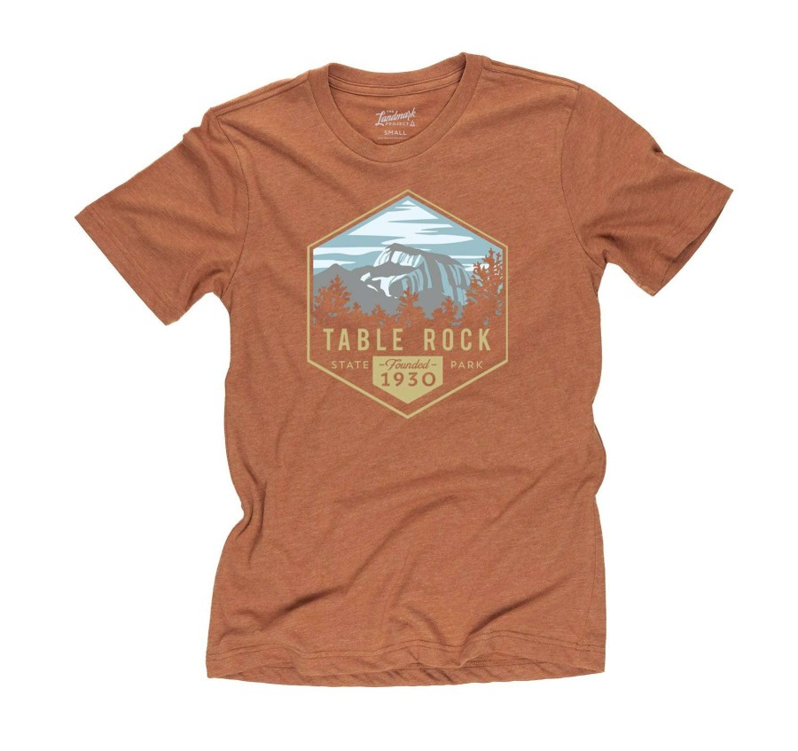 Men * | Table Rock State Park T-Shirt Landmark Project Latest Fashion Clay