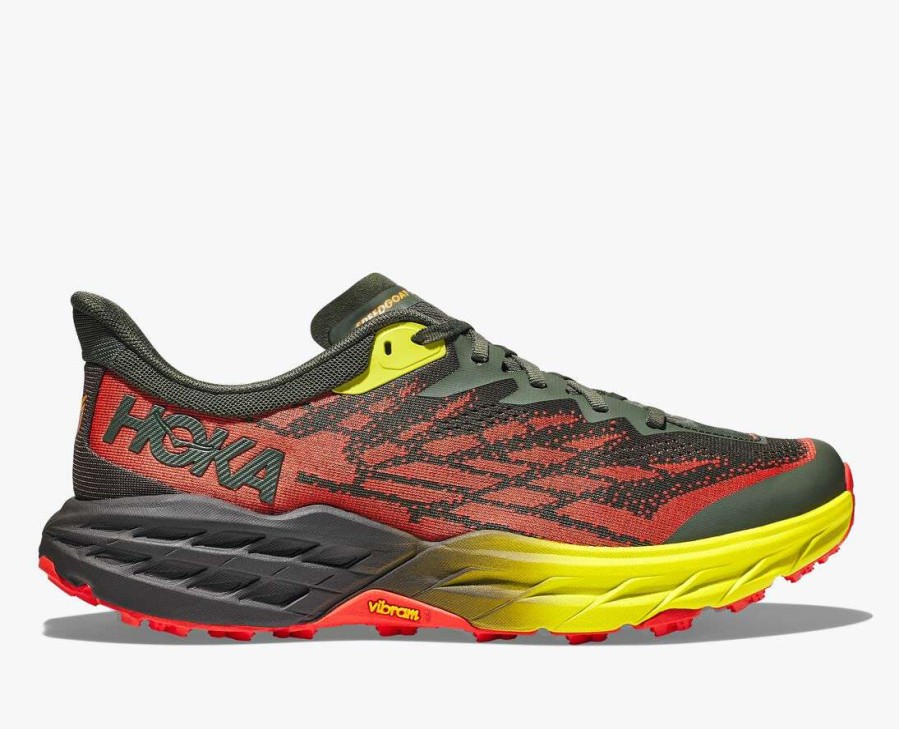 Men * | Speedgoat 5 Shoes For Men Hoka Flash Sale Thyme/Fiesta