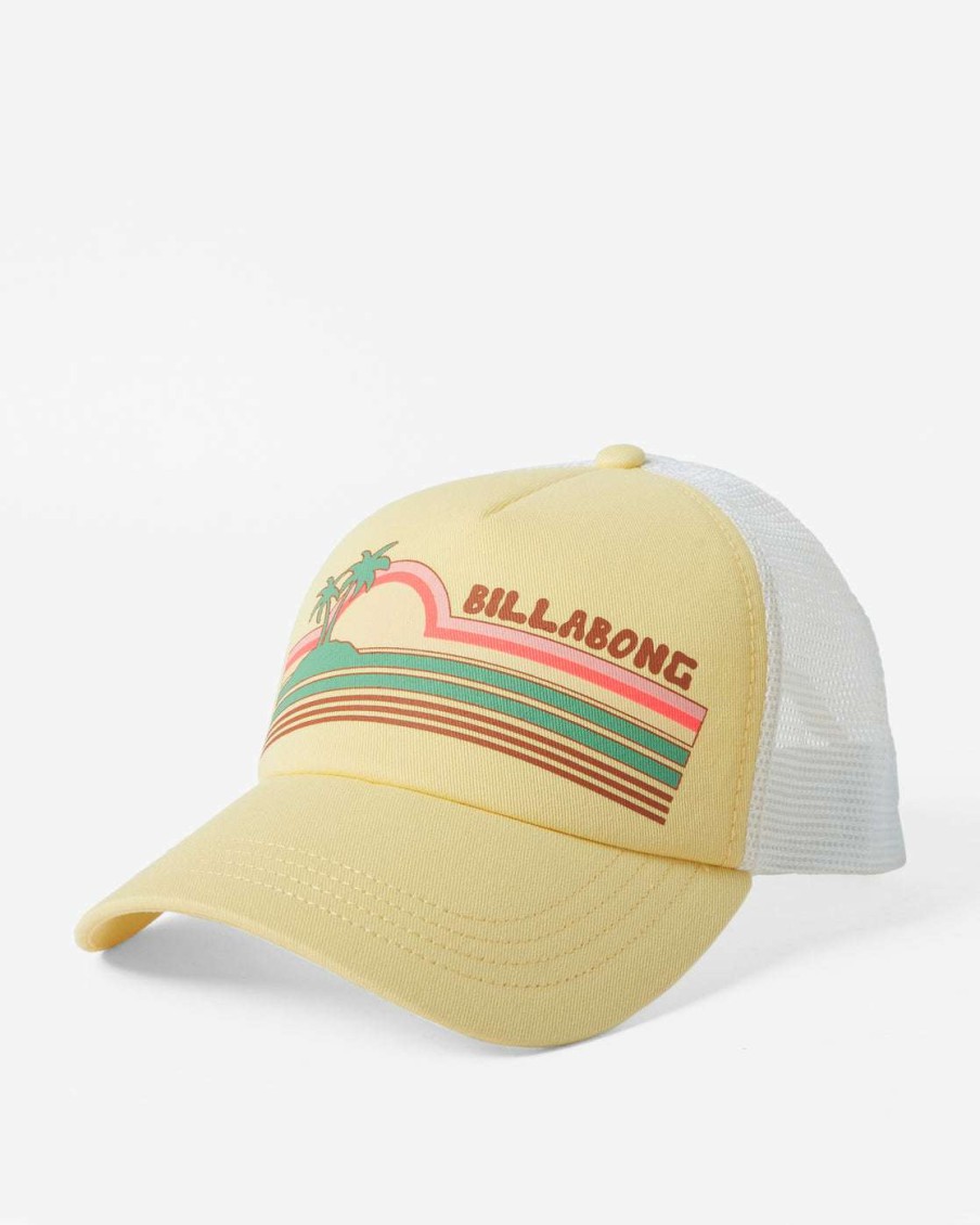 Women * | Aloha Forever Trucker Hat Billabong Quick Delivery Sol Rise