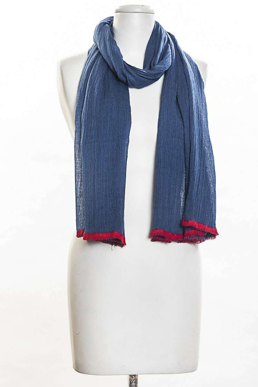 Women * | Solid Scarf With Contrast Border For Women Vsa Limited Edition Jeans