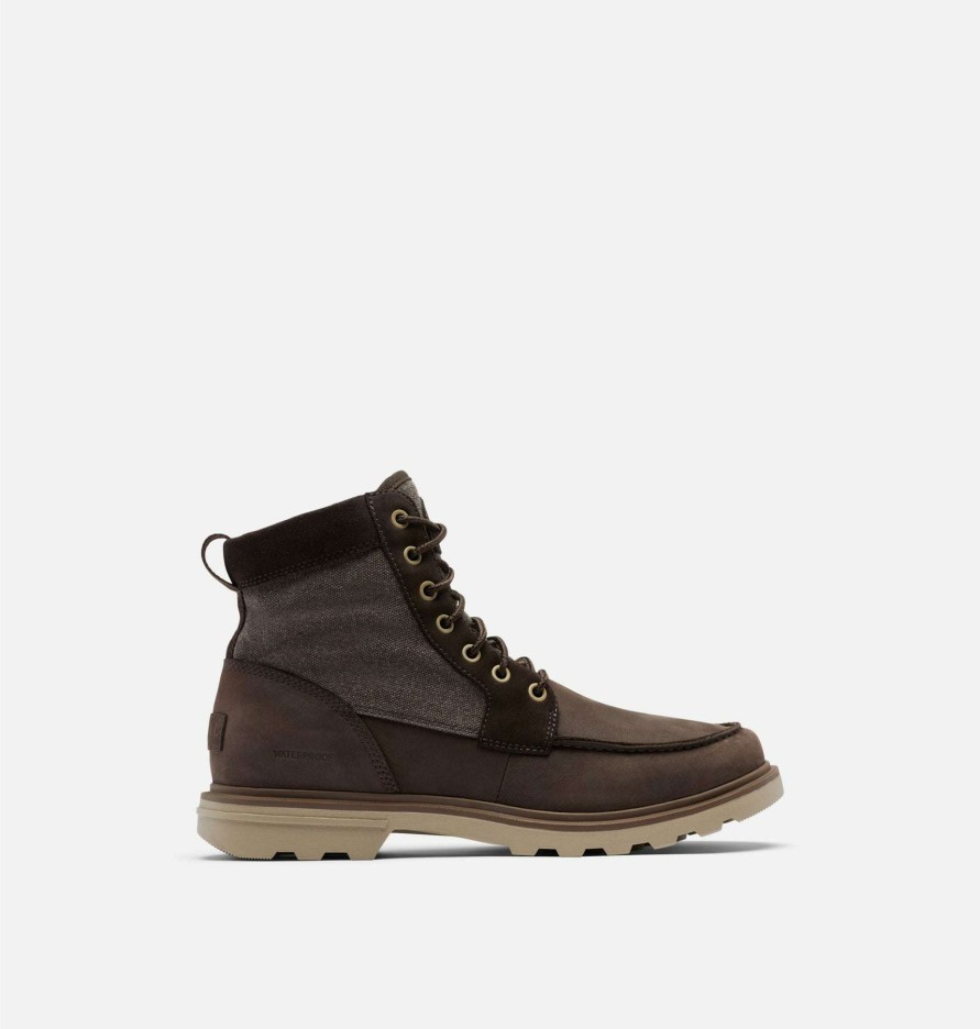 Men * | Carson Moc Boot For Men Sorel Hot Selling Blackened Brown/Khaki Ii