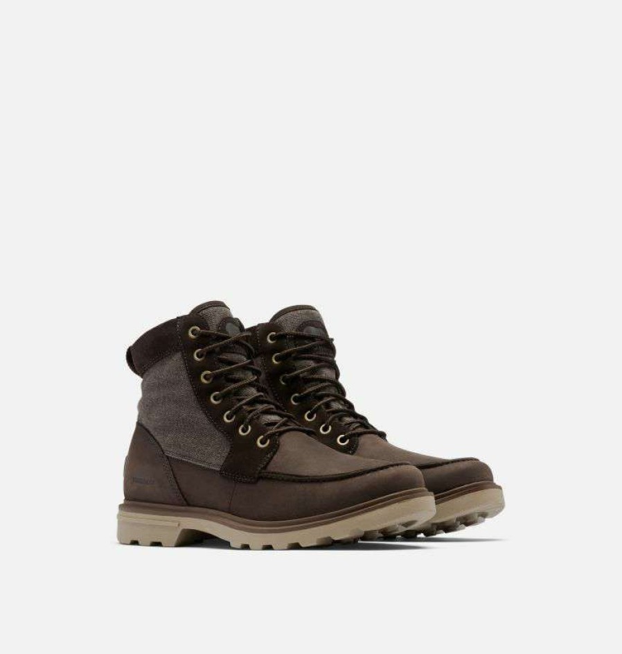 Men * | Carson Moc Boot For Men Sorel Hot Selling Blackened Brown/Khaki Ii