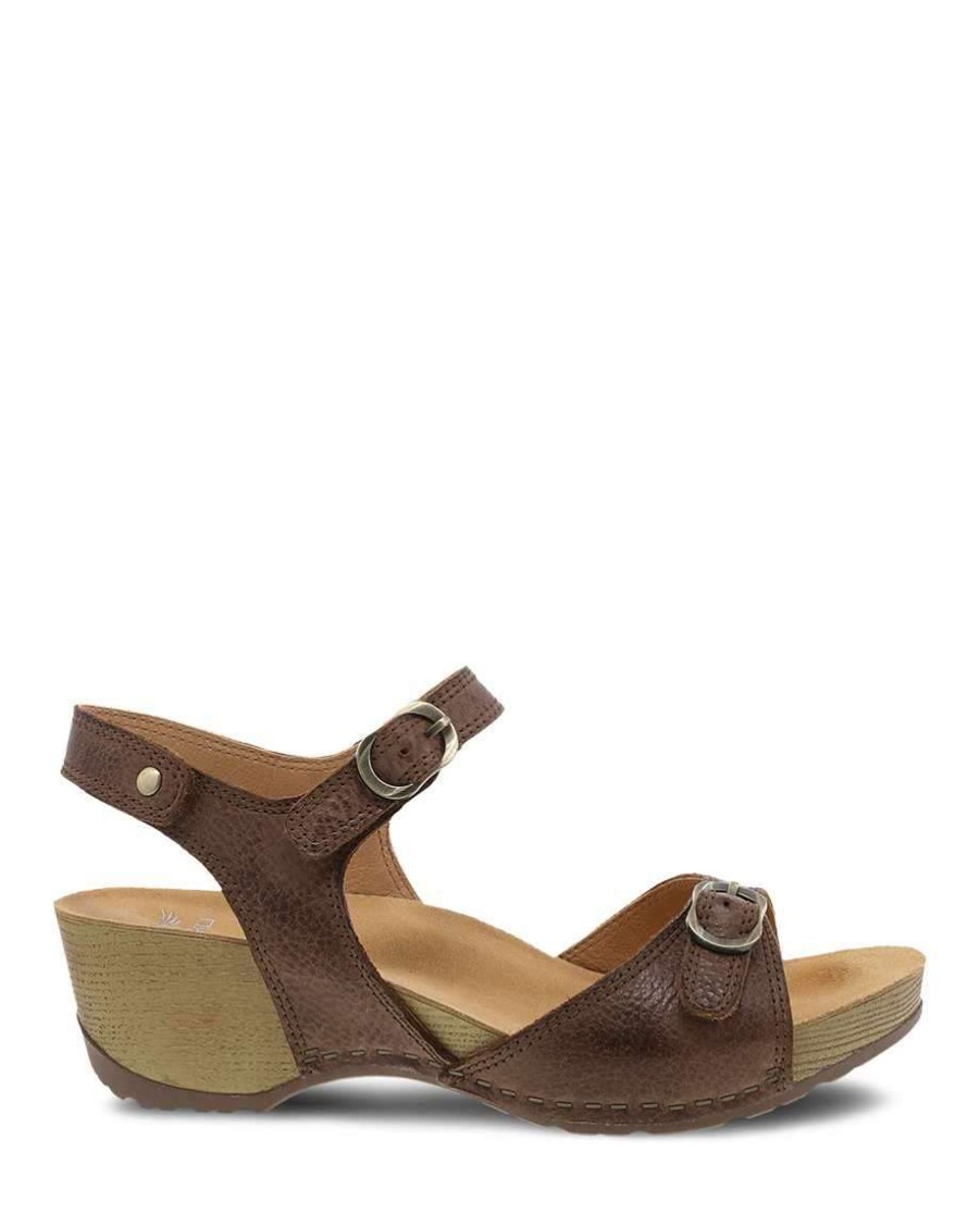 Women * | Tricia Sandals For Women Dansko Cheap Online Brown Milled