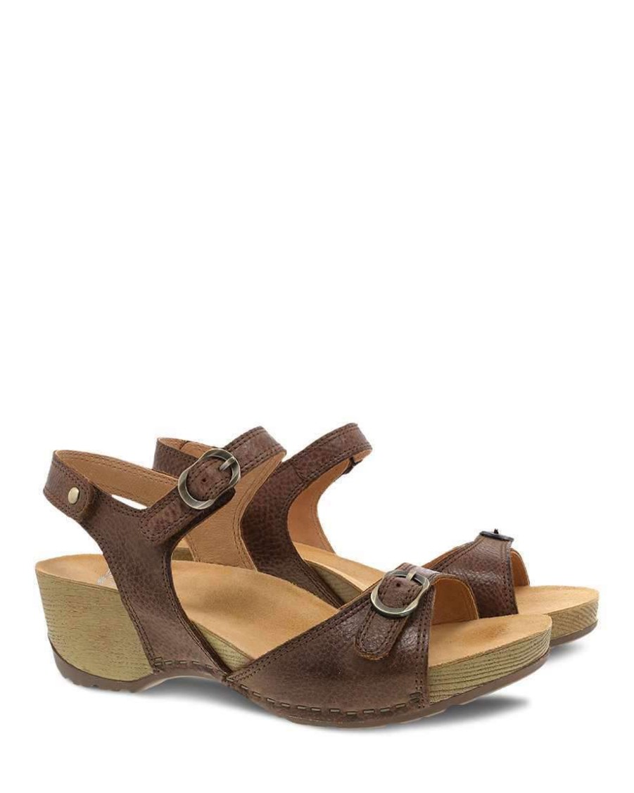 Women * | Tricia Sandals For Women Dansko Cheap Online Brown Milled