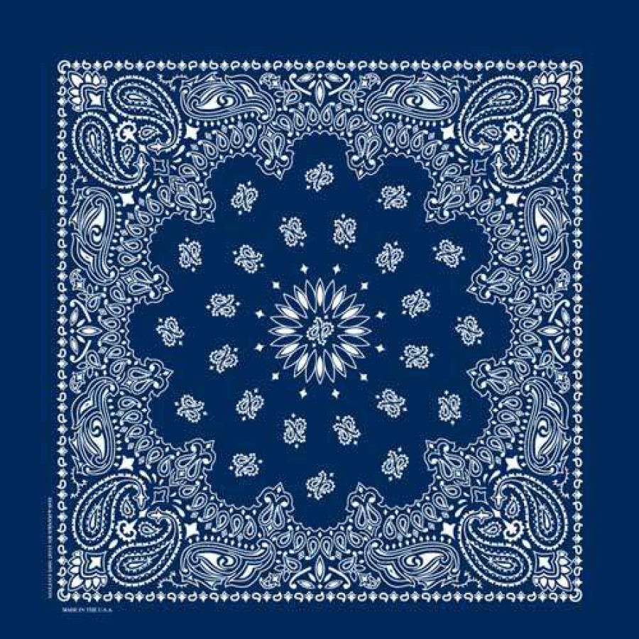 Men * | Paisley Bandana Carolina Bandana Outlet Navy