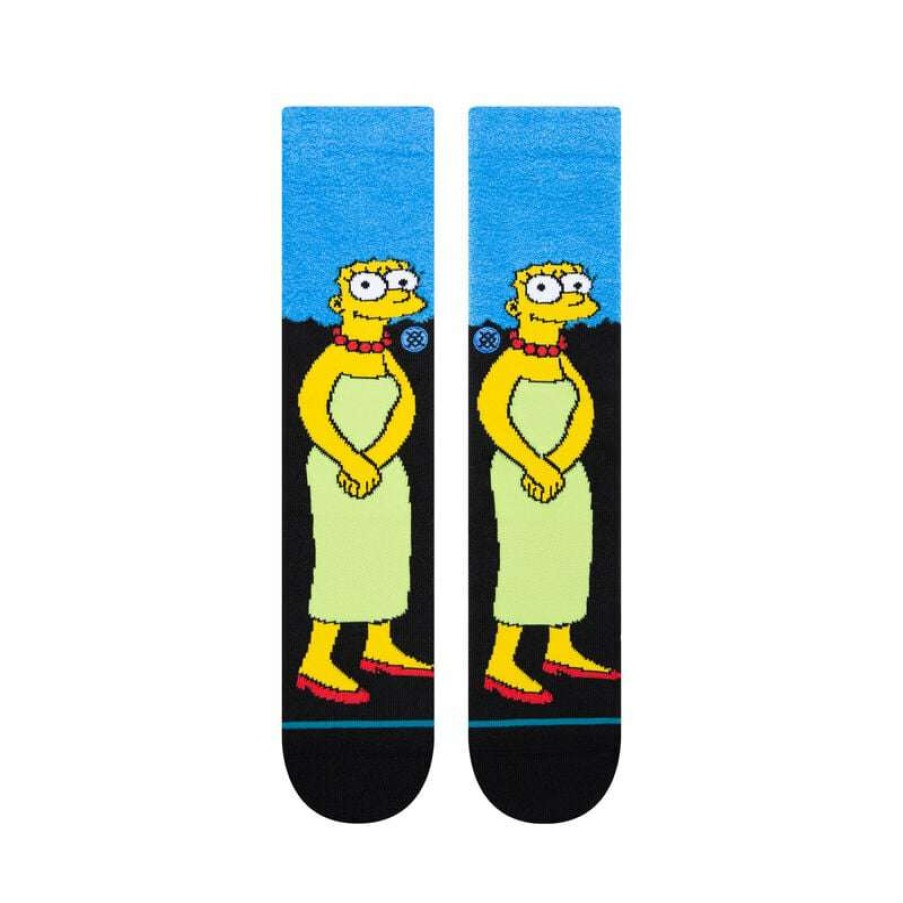 Men * | Marge Crew Socks For Men Stance Hot Selling Black