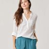 Women * | Dylan Textured Shirt For Women Carve Designs Top Sell Cloud