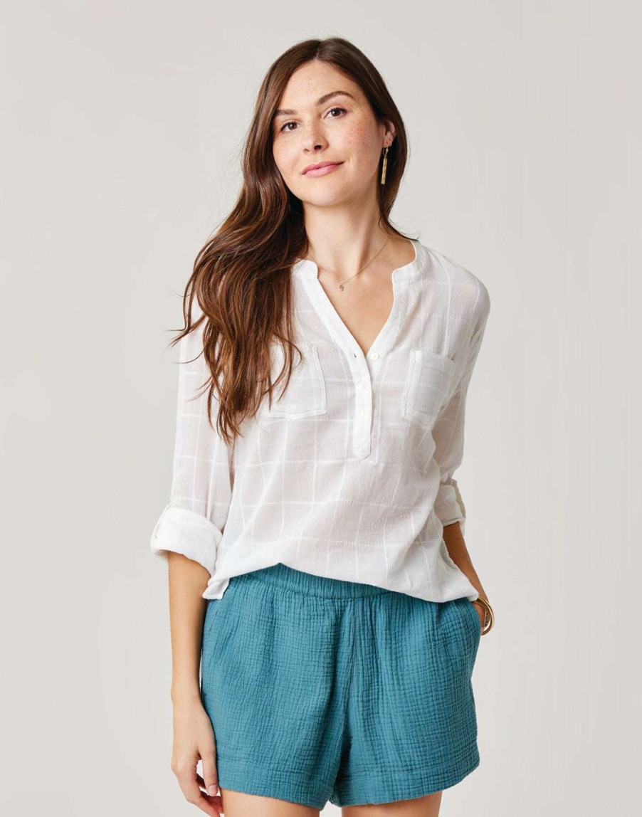 Women * | Dylan Textured Shirt For Women Carve Designs Top Sell Cloud