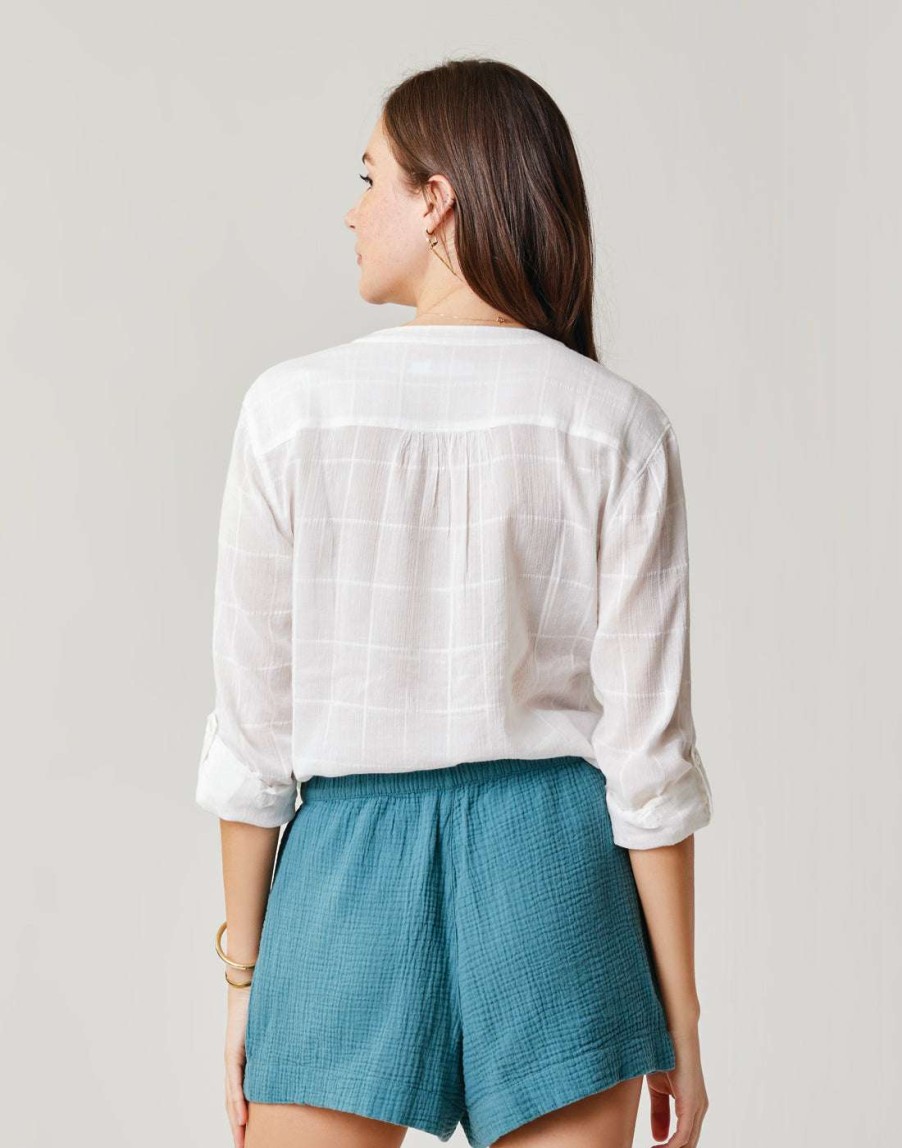 Women * | Dylan Textured Shirt For Women Carve Designs Top Sell Cloud