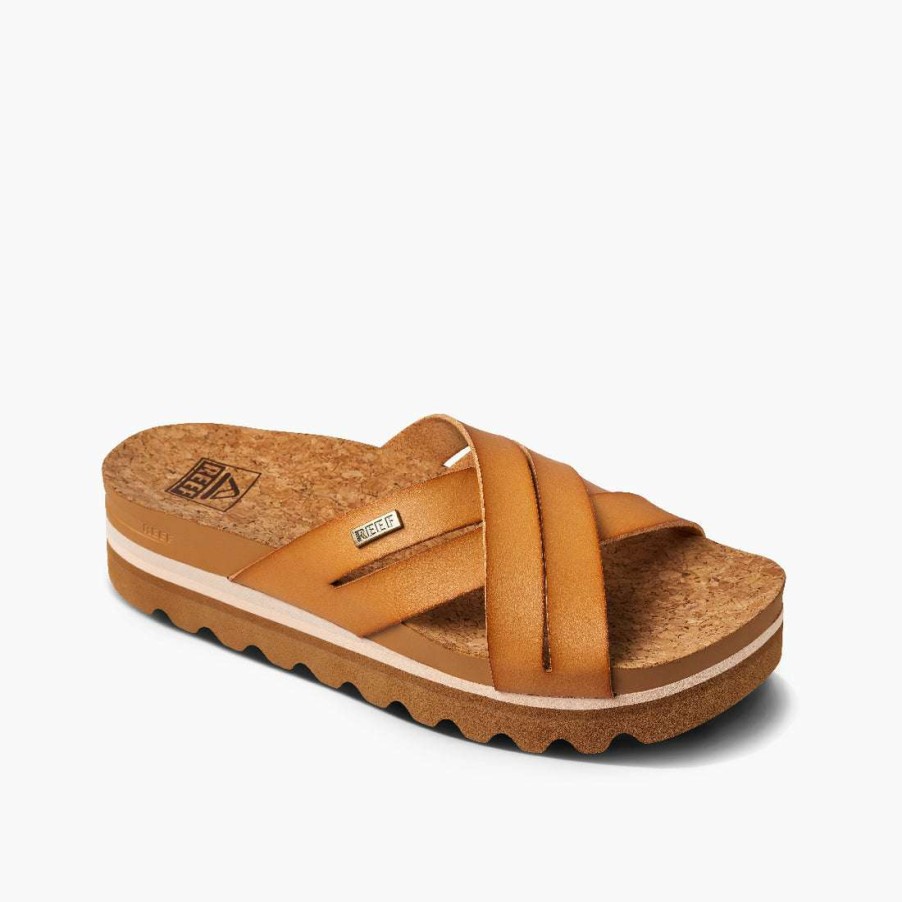 Women * | Cushion Bloom Hi Sandals For Women Reef Outlet Natural